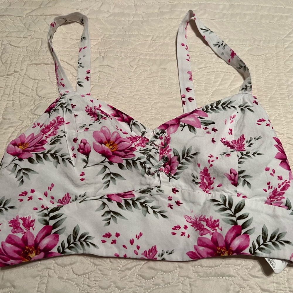 Forever 21 Pink Floral Tank Top